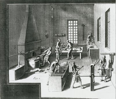 Tintura dei fili di seta, illustrazione dall